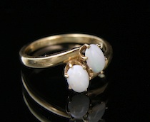 Appraisal: A Delicate Opal And Yellow Gold Ladies' Ring A delicate