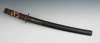 Appraisal: A Wakizashi Samurai Short Sword with Kozuka Small Knife and