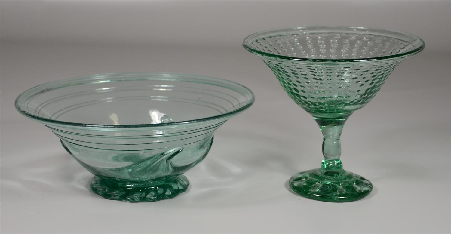 Appraisal: Pieces Clevenger Glass Clayton NJ late s free blown glass