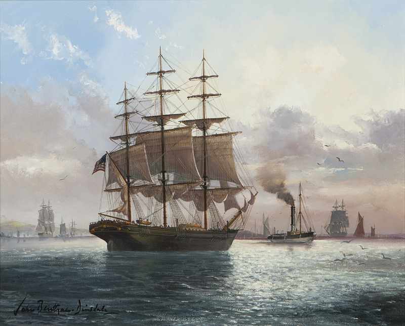 Appraisal: 'The Clipper Ship 'Young America' Coming Into Port'' oil on