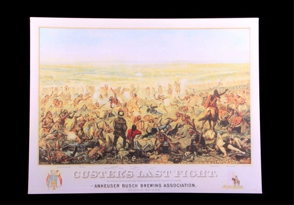 Appraisal: Custer's Last Fight by Anheuser Busch This lot includes a