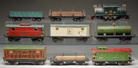 Appraisal: LIONEL STANDARD GAUGE ELECTRIC FREIGHT SET WITH EIGHT CARS Locomotive