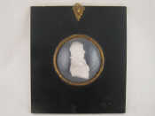 Appraisal: A plaster miniature of Sir Walter Scott in circular mount