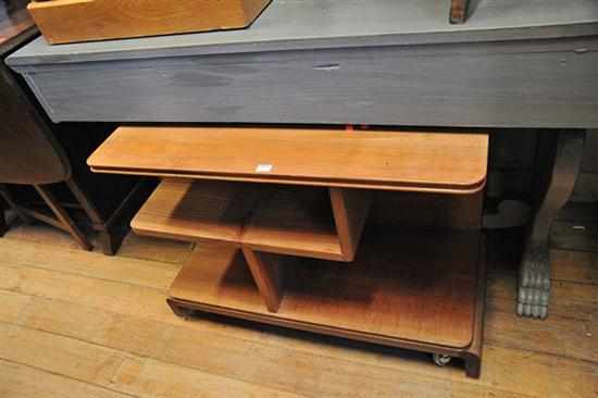 Appraisal: A HARDWOOD SHELVED AUTO TROLLEY