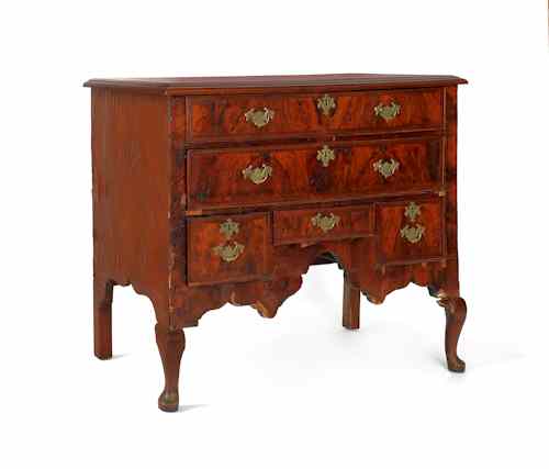 Appraisal: George III walnut high chest ca altered h w