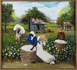 Appraisal: W Earl Robinson - Mississippi Cotton Pickers in the Field