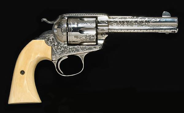 Appraisal: A custom engraved Colt Bisley Model single action revolver Serial