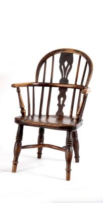 Appraisal: A child's Windsor type armchair by Elizabeth Gabbitass circa -