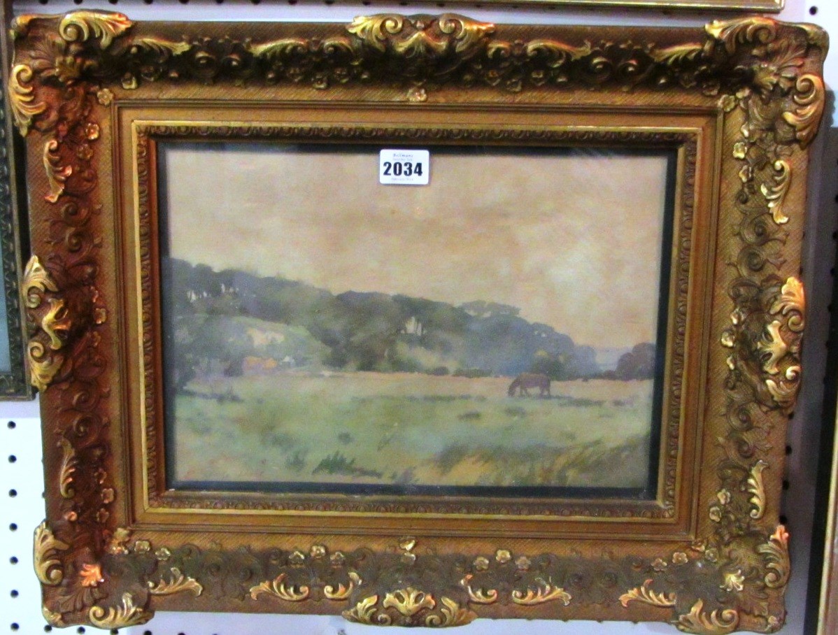 Appraisal: George William Leech th century Horse in a landscape watercolour