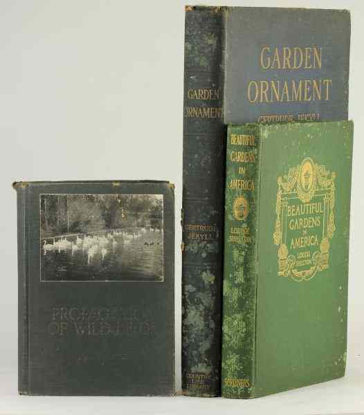 Appraisal: Three Books on Garden DesignJekyll Gertrude GARDEN ORNAMENT New York