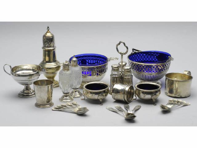 Appraisal: Lot of Miscellaneous Sterling Silver Pieces Description Includes shakers napkin