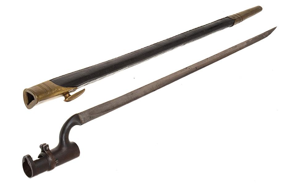 Appraisal: AMERICAN CIVIL WAR ERA CALIBRE BAYONET AND SCABBARD THE TANG