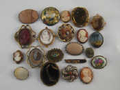 Appraisal: A mixed lot comprising approx brooches including vintage antique agate