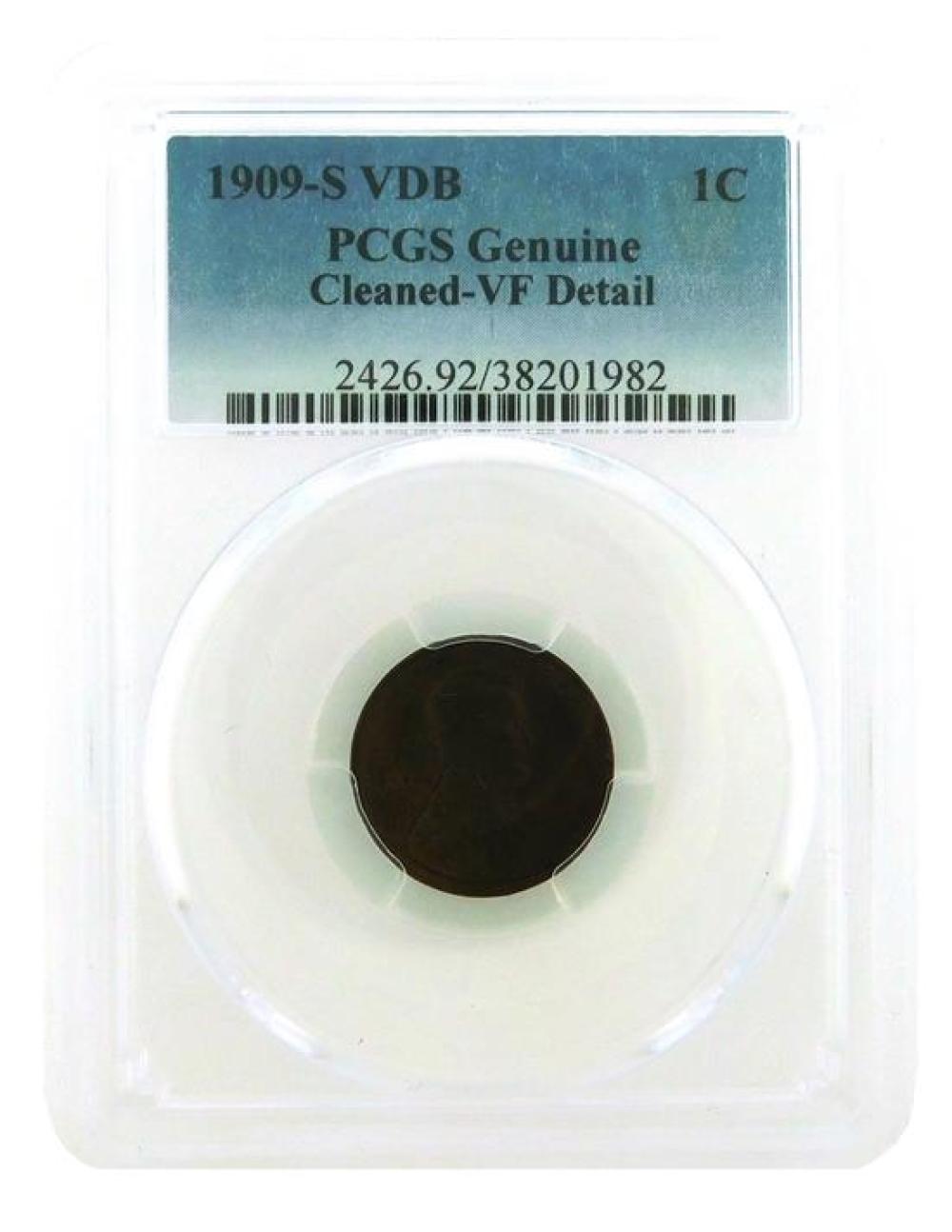 Appraisal: COIN -S VDB c PCGS graded Very Fine details but