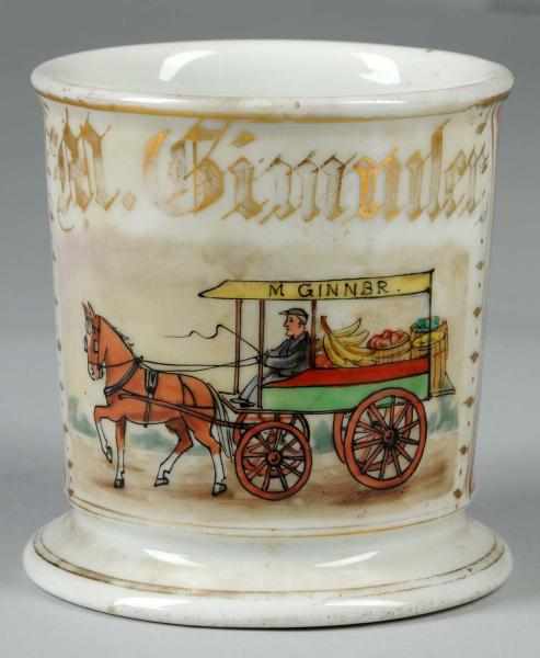 Appraisal: Produce Wagon Shaving Mug Description Marked with the name M