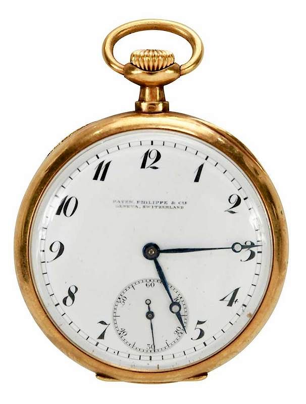 Appraisal: Patek Philippe kt Pocket Watch mm case sub-seconds dial inside