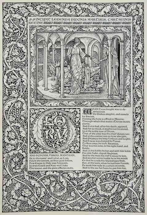 Appraisal: Chaucer Geoffrey Two leaves on vellum from the Kelmscott Chaucer