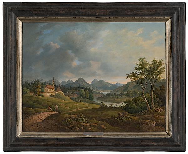 Appraisal: CONTINENTAL LANDSCAPE ATTRIBUTED TO CHRISTIAN MORGENSTERN OIL ON CANVAS Christian