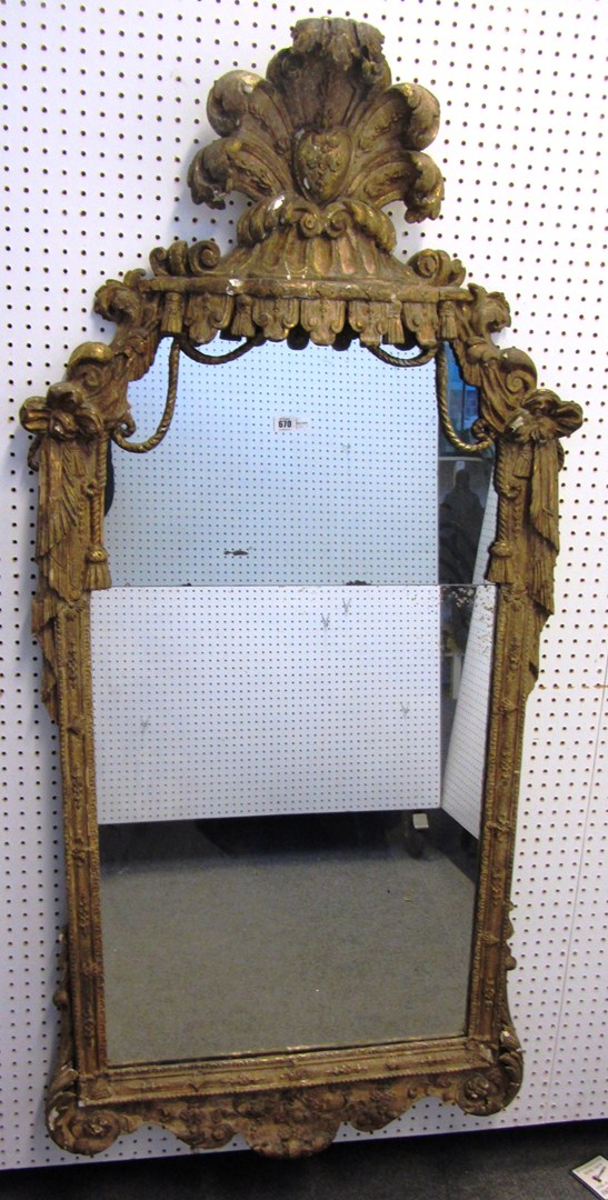 Appraisal: An early th century North European gilt framed over mantel