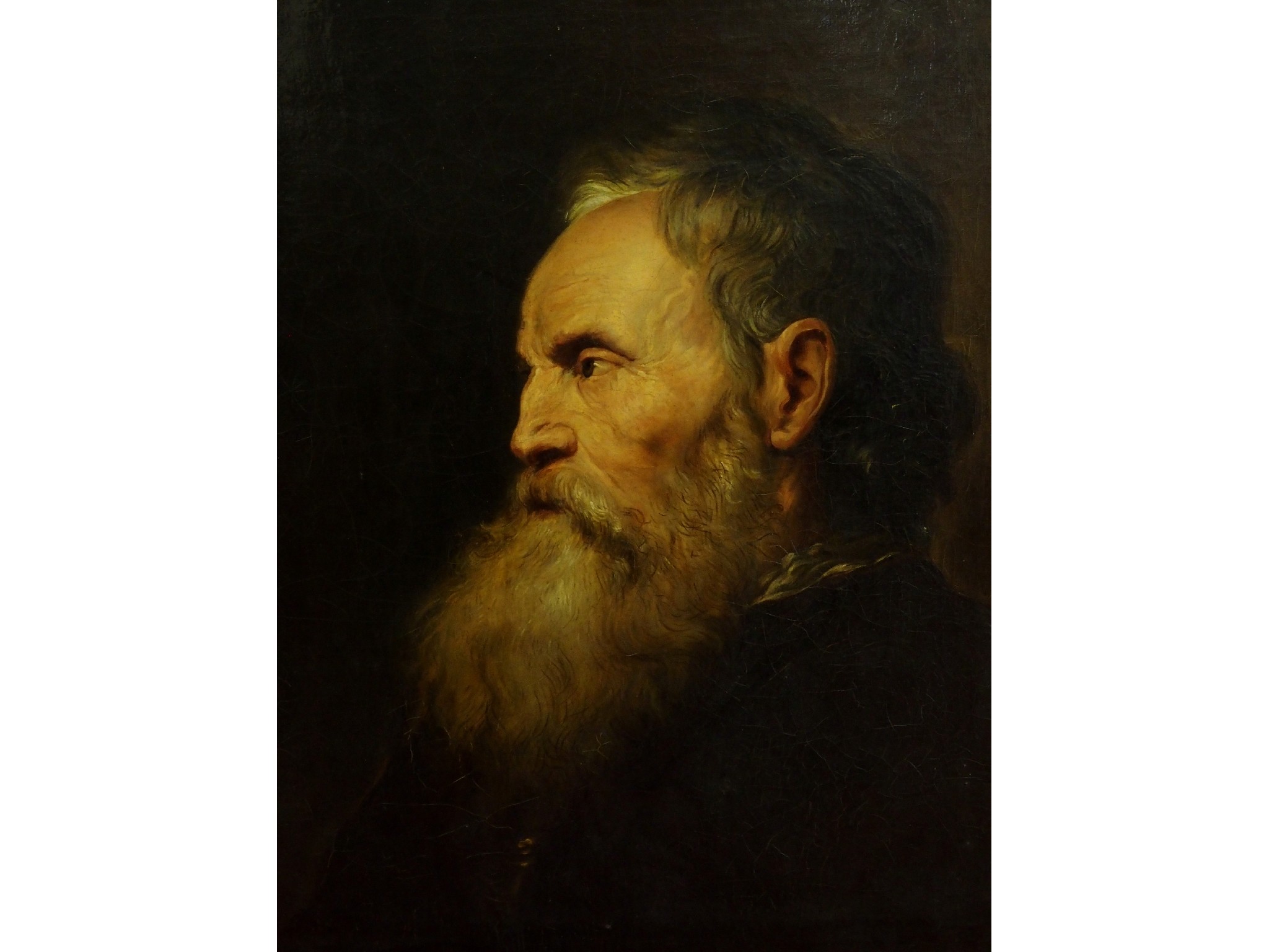 Appraisal: CARL RAHL Austrian - After JAN LIEVENSBEARDED OLD MANOil on