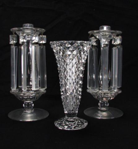 Appraisal: Pairpoint '' Bud Vase unmarked and Pair of '' Grondahls