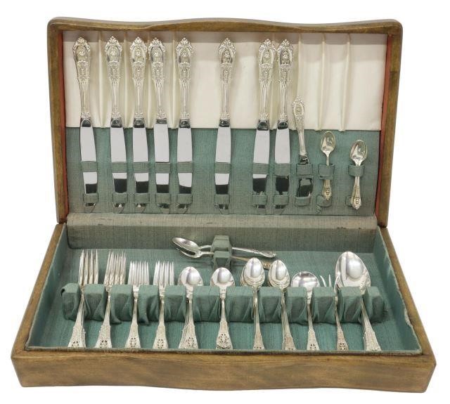 Appraisal: set of Wallace Rosepoint sterling silver flatware service comprising hollow