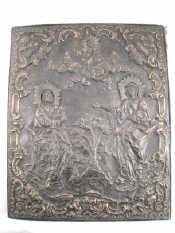 Appraisal: A large bronze Russian icon of Jesus and Mary at