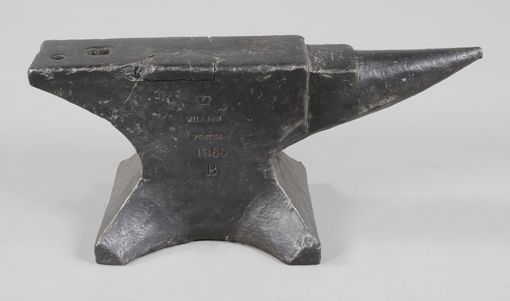 Appraisal: Anvil marked on face with crown above William Foster B