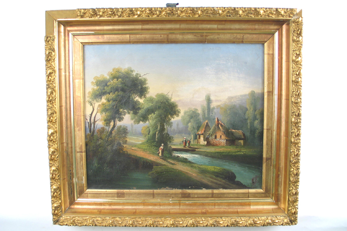 Appraisal: FLEMISH DUTCH SCHOOL th century Oil on canvas Landscape with