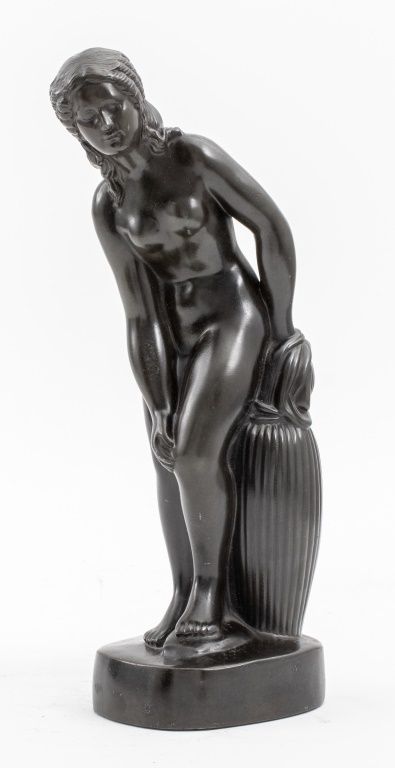 Appraisal: JUST ANDERSEN STANDING NUDE WOMAN BRONZE SCULPTURE Just Andersen Danish