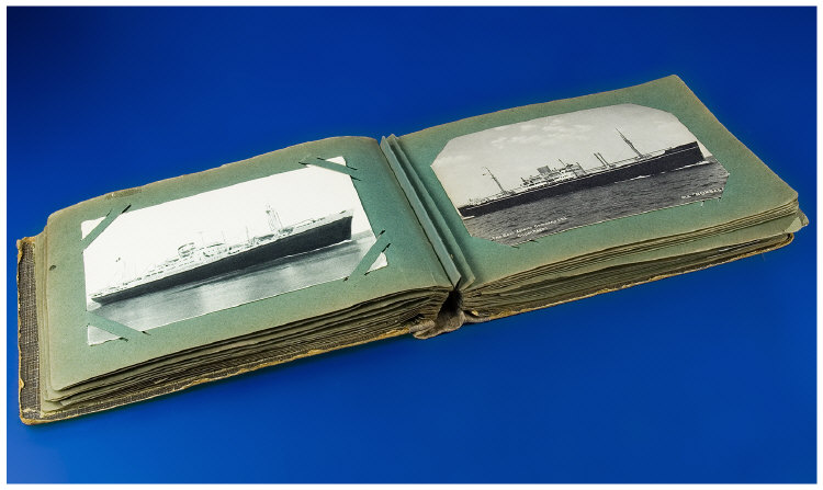 Appraisal: Postcard Album Containing Approx Postcards of Ships and Marine related