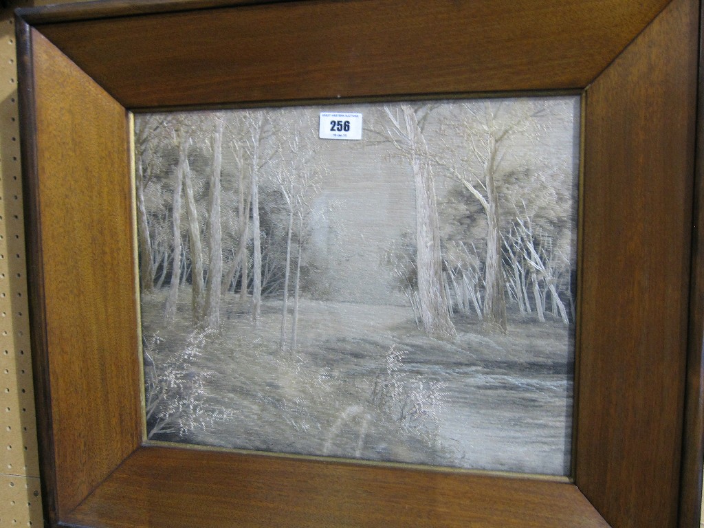 Appraisal: Framed silk tapestry picture