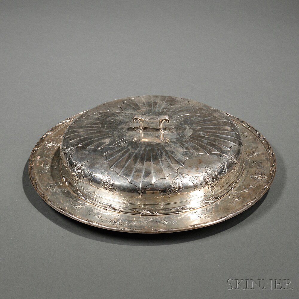 Appraisal: Gorham Sterling Silver Covered Tray Providence Rhode Island circular tray