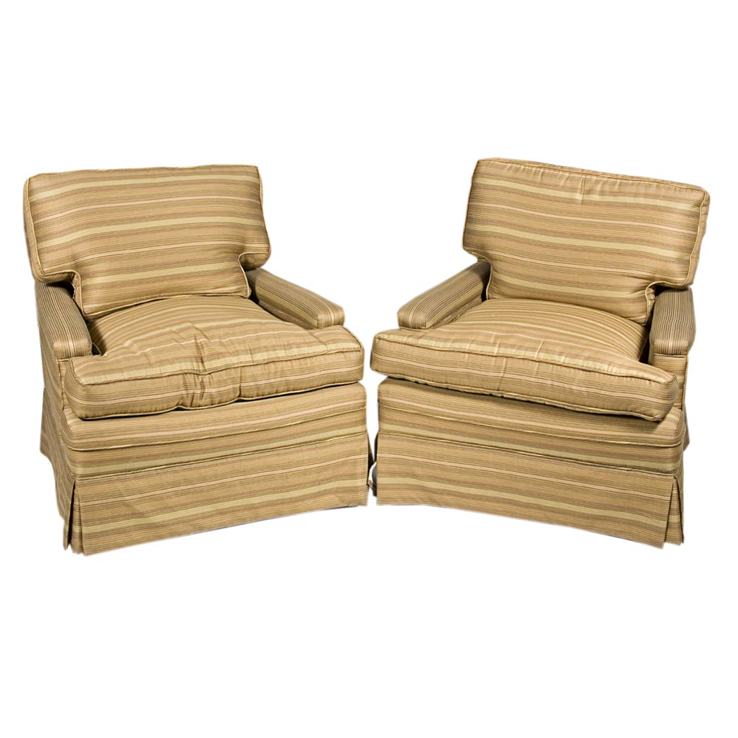 Appraisal: Pair of Upholstered Club Chairs