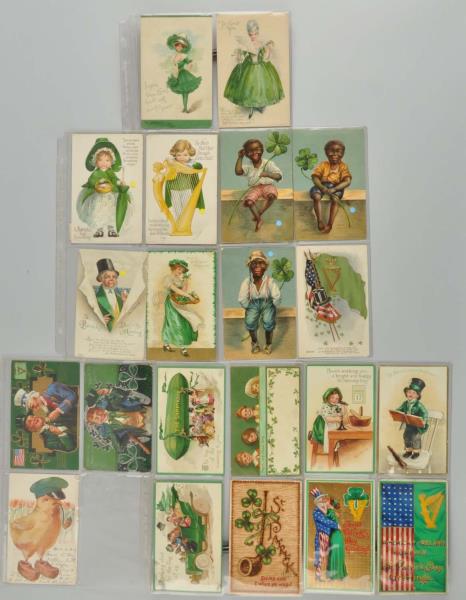 Appraisal: Lot Of St Patrick's Day Postcards This lot includes nin