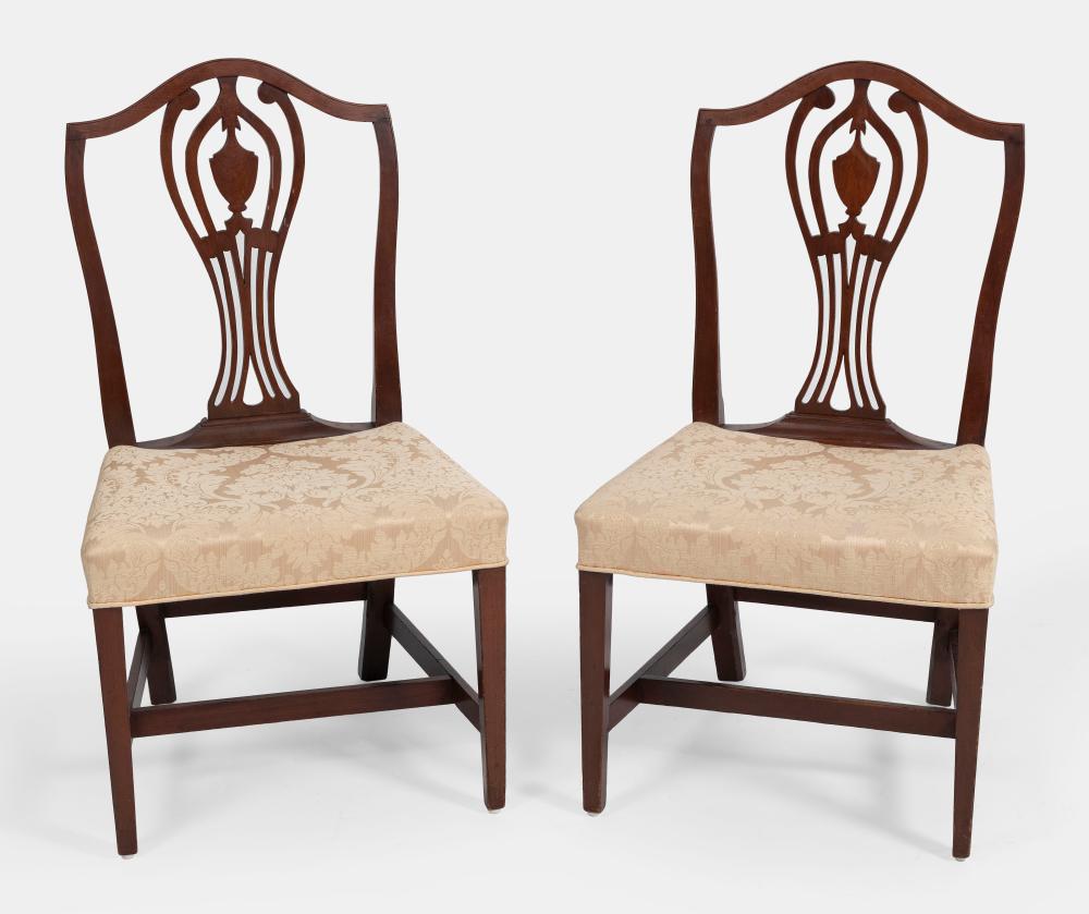 Appraisal: PAIR OF HEPPLEWHITE SIDE CHAIRS CONNECTICUT OR RHODE ISLAND CIRCA