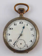 Appraisal: A German hallmarked standard silver cased pocket watch case and