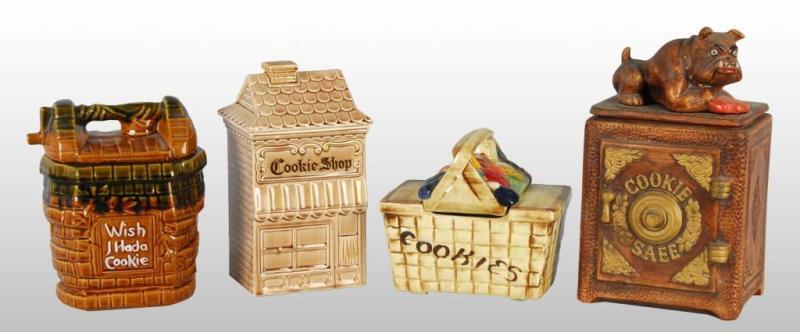 Appraisal: Lot of Cookie Jars Description Jars includes a safe with