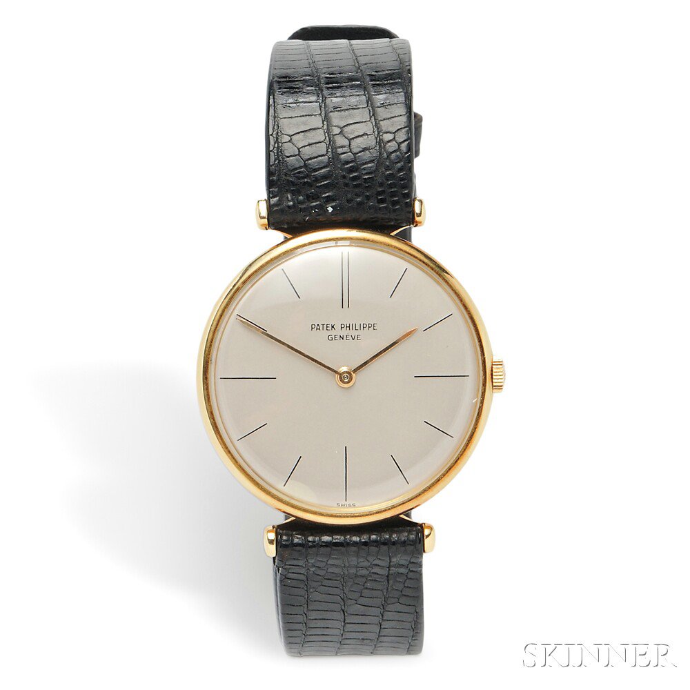 Appraisal: Gentleman's kt Gold Wristwatch Patek Philippe the silver-tone metal dial