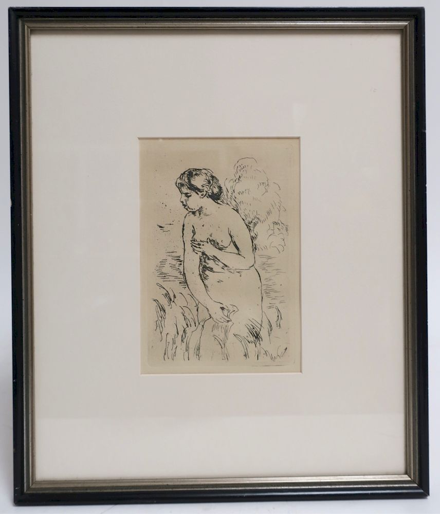 Appraisal: Renoir Baigneuse Debout Etching Pierre-Auguste Renoir Baigneuse debout a mi-jambes