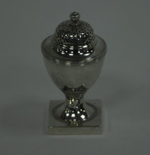 Appraisal: A George III silver pepper pot Peter Ann William Bateman