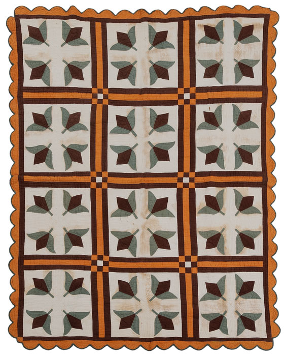 Appraisal: Pieced and Appliqu d Quilt American late th early th