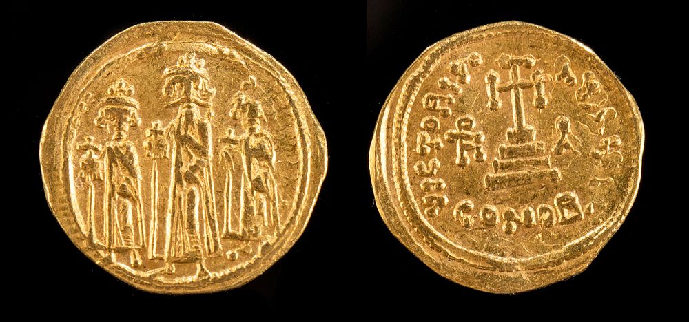 Appraisal: Byzantine Heraclius Constantine w Heraclonas Gold Coin Near East Holy