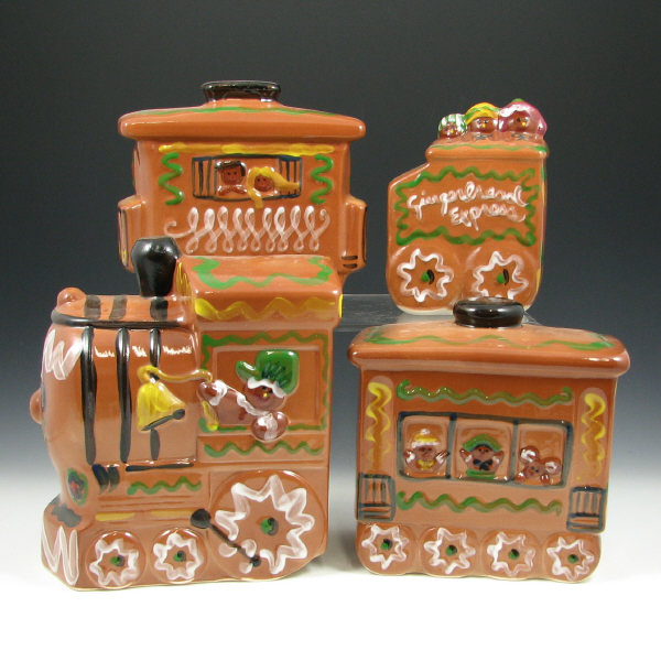 Appraisal: Hull Pottery Assoc ' Commem Gingerbread Train Four piece set