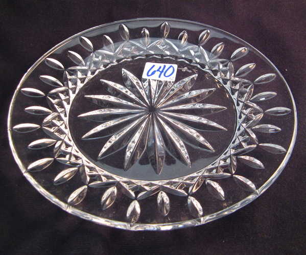 Appraisal: SET OF TWELVE WATERFORD CUT CRYSTAL DESSERT PLATES in the