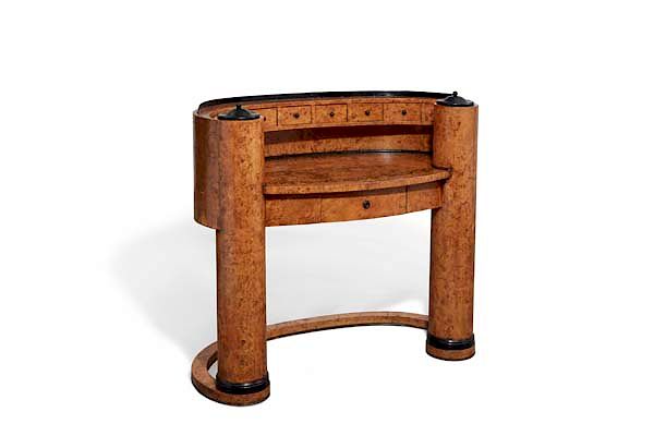 Appraisal: A Biedermeier style birch desk after Danhauser A Biedermeier style