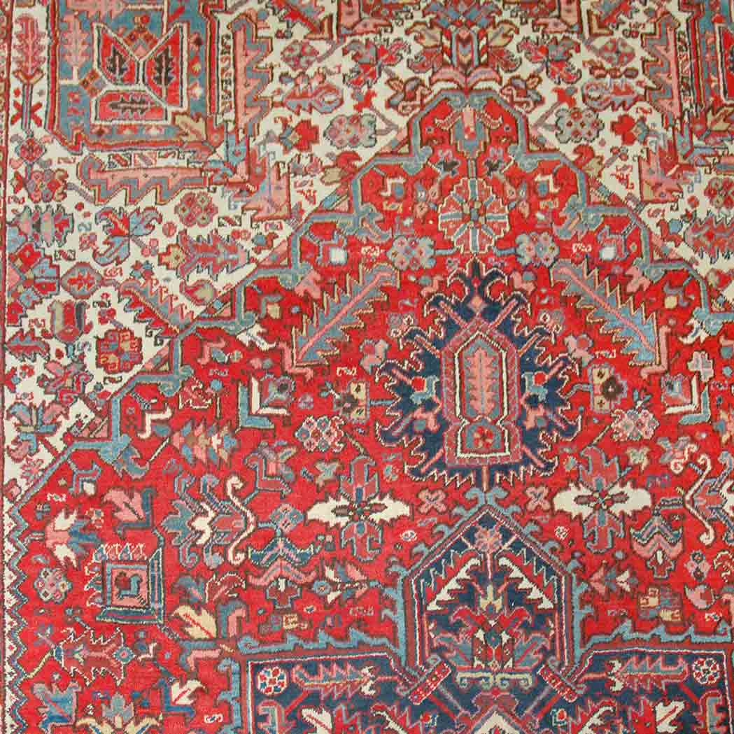 Appraisal: Heriz Carpet Northwest Persia mid th century The central polychrome