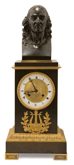 Appraisal: Louis Philippe Gilt and Patinated-Bronze Mantel Clock Estimate -