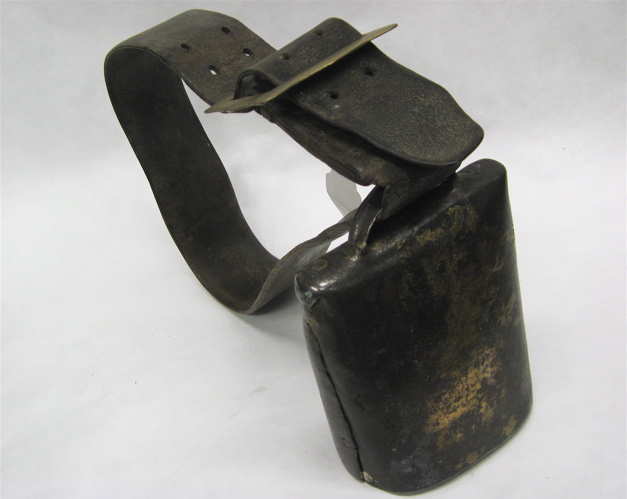 Appraisal: ADOLPH HITLER'S MILK COW'S BELL on wide leather neck strap