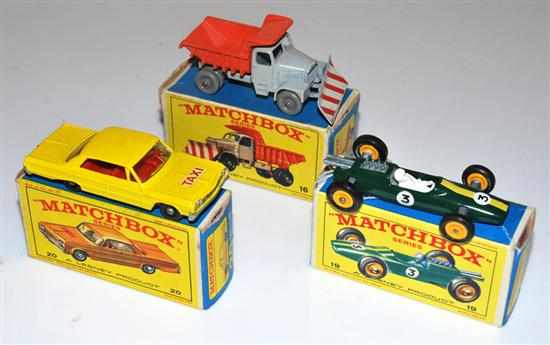 Appraisal: THREE MATCHBOX - SERIES MODELS INCLUDING C SCAMMELL MOUNTAINEER SNOWPLOUGH